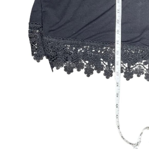 UNBRANDED Dark Romantic Cold Shoulder Mini Dress with 3D Floral Appliqué Large - Picture 9 of 10